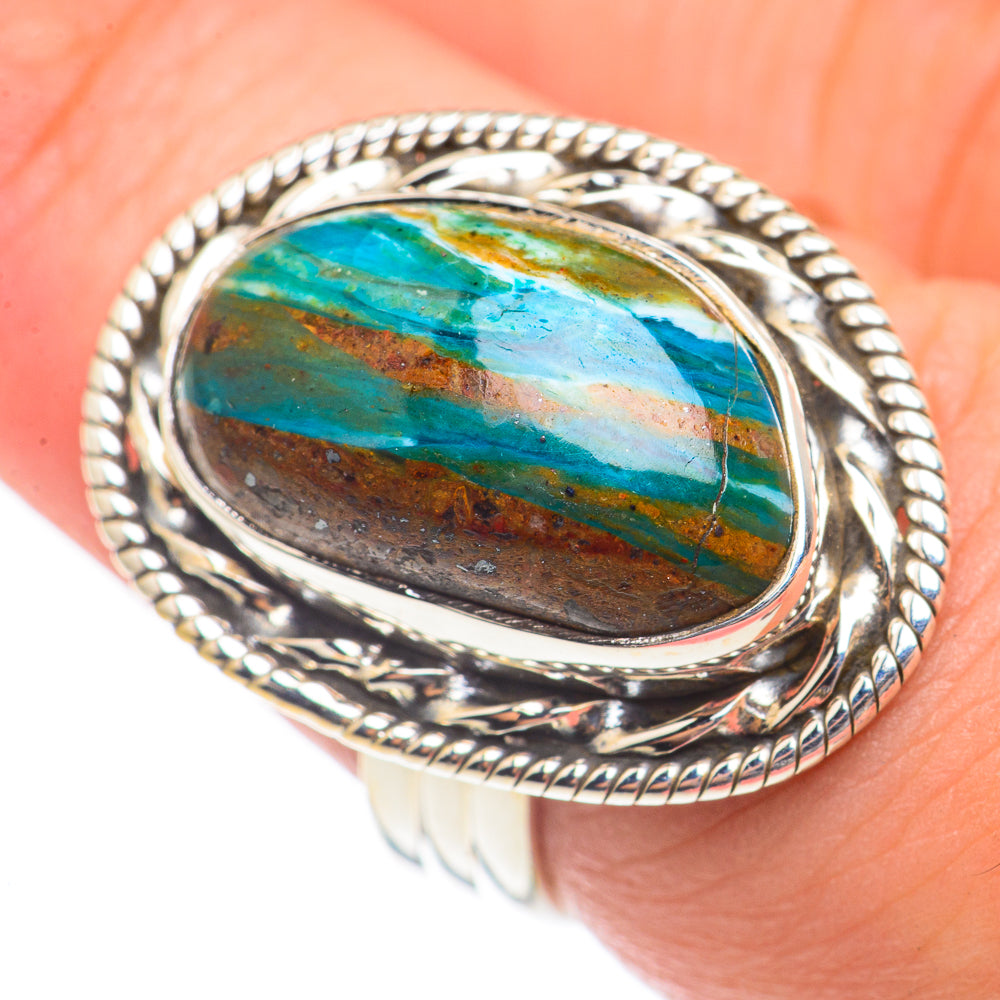 Rainbow Calsilica Rings handcrafted by Anasilvercos - RING70118