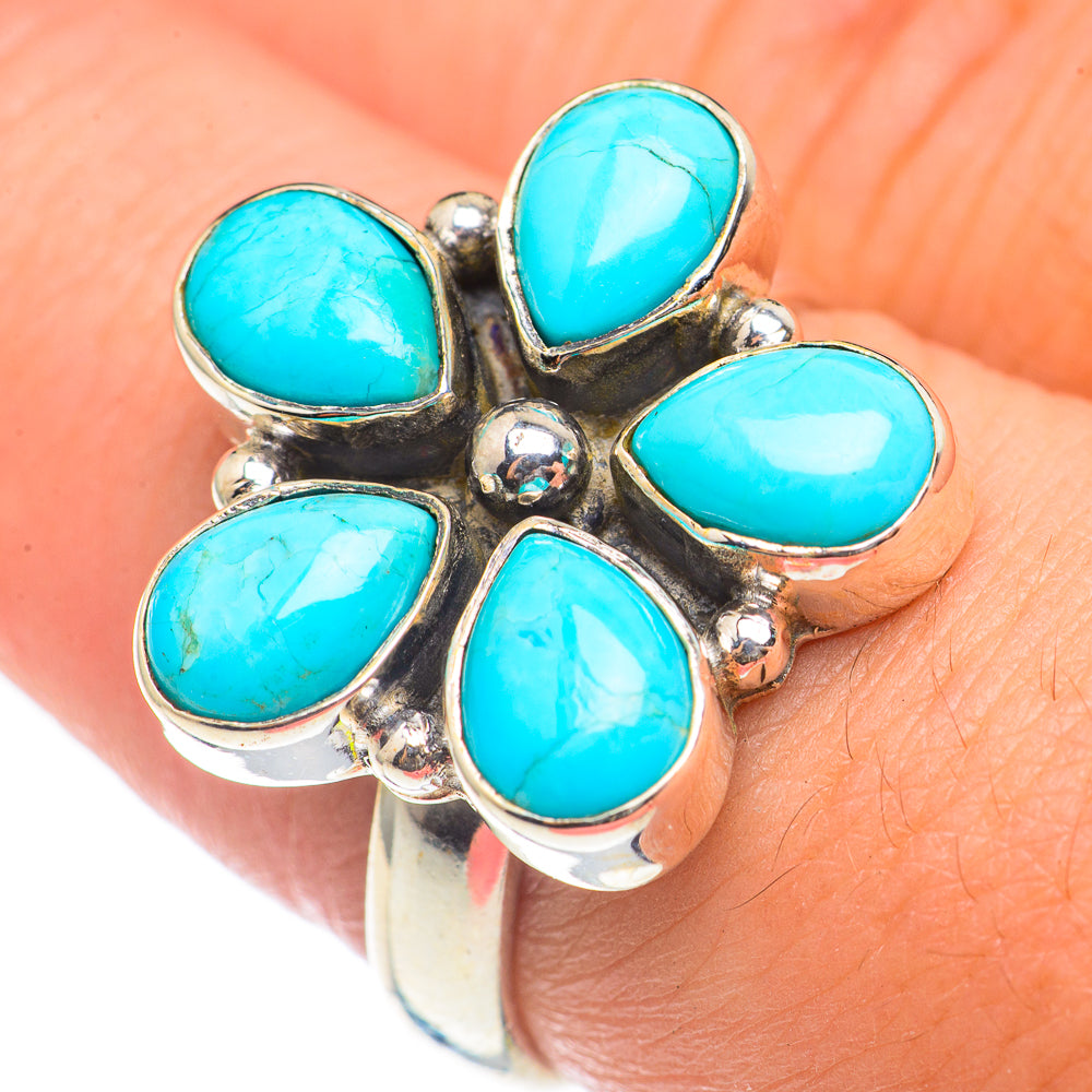 Arizona Turquoise Rings handcrafted by Anasilvercos - RING70119