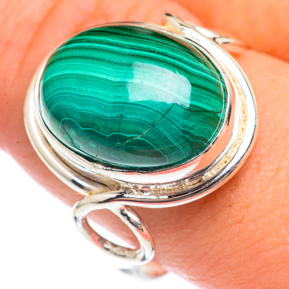 Malachite Rings handcrafted by Anasilvercos - RING70123