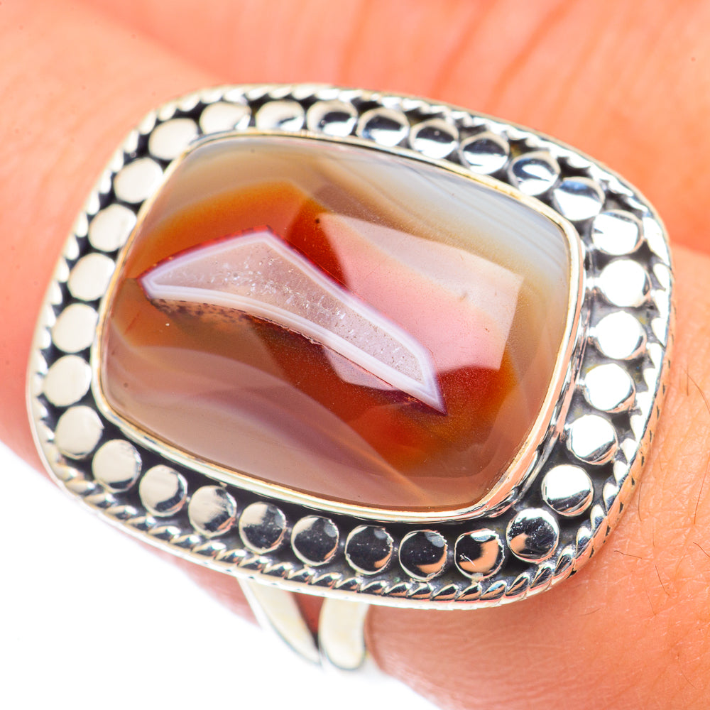 Botswana Agate Rings handcrafted by Anasilvercos - RING70132