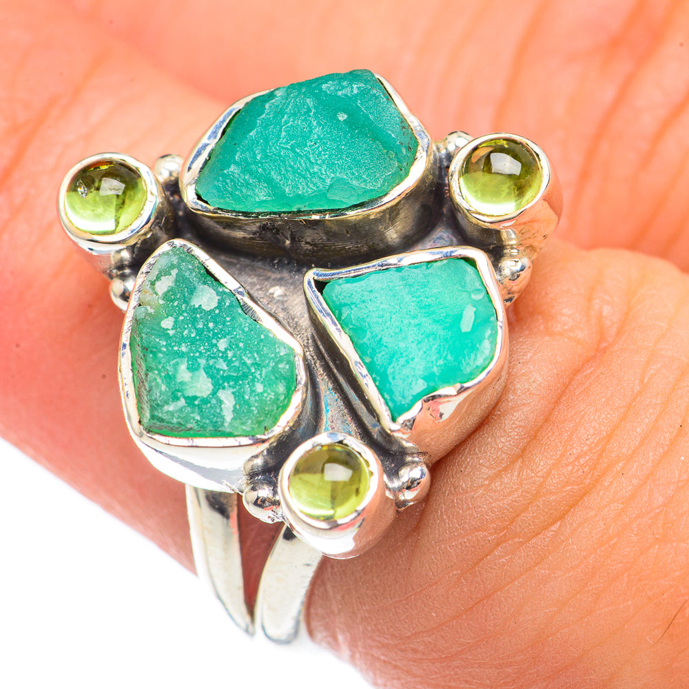 Chrysoprase Rings handcrafted by Anasilvercos - RING70158