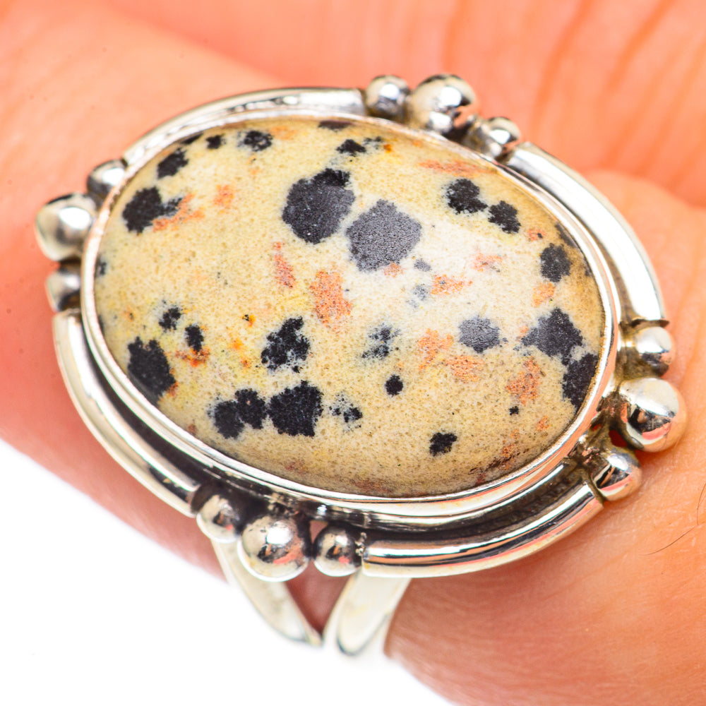 Dalmatian Jasper Rings handcrafted by Anasilvercos - RING70163