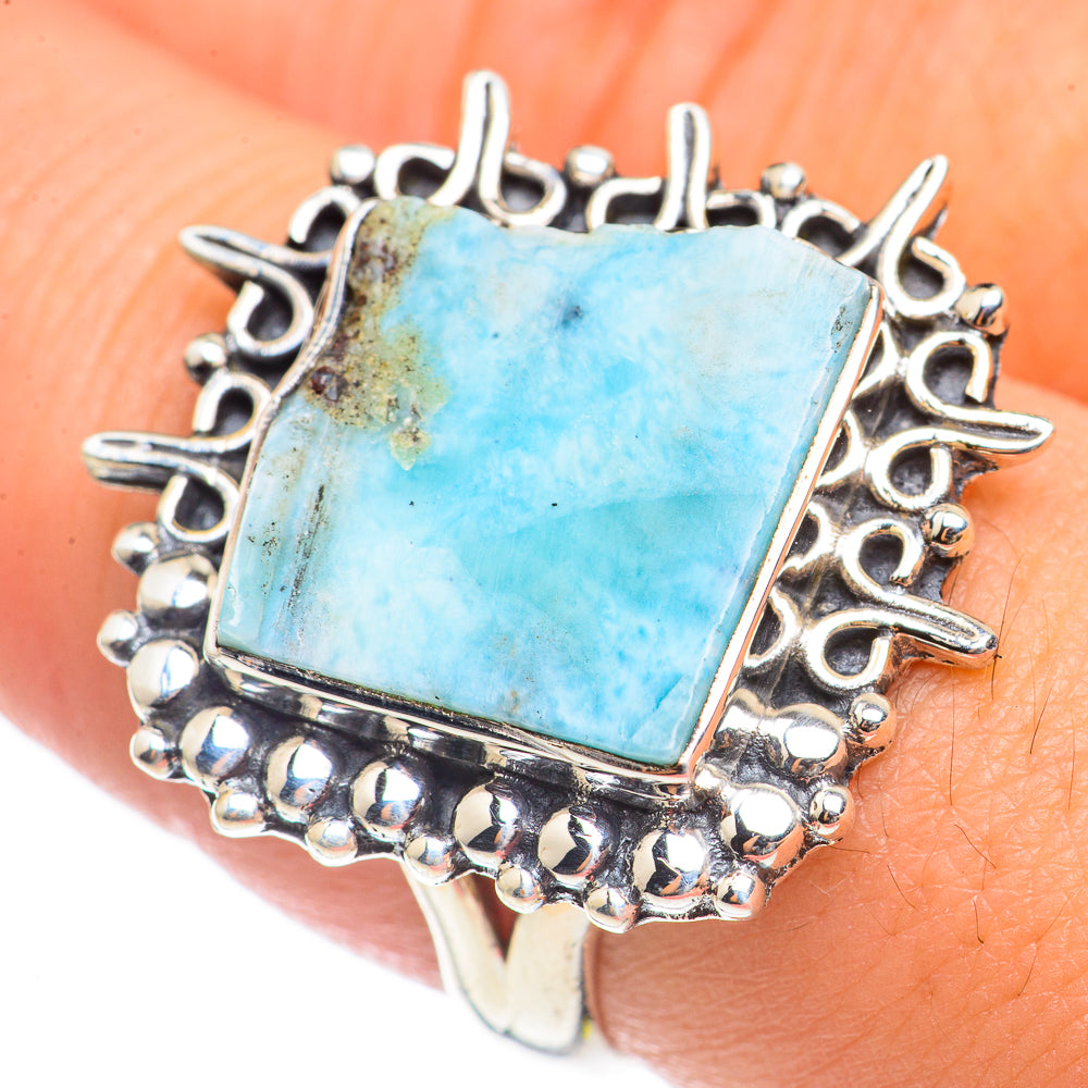 Larimar Rings handcrafted by Anasilvercos - RING70184