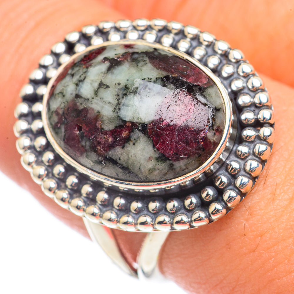 Russian Eudialyte Rings handcrafted by Anasilvercos - RING70206