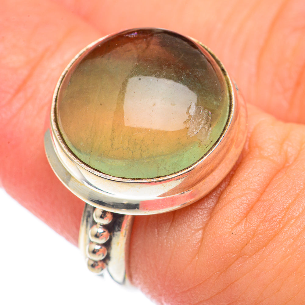 Green Fluorite Rings handcrafted by Anasilvercos - RING70212