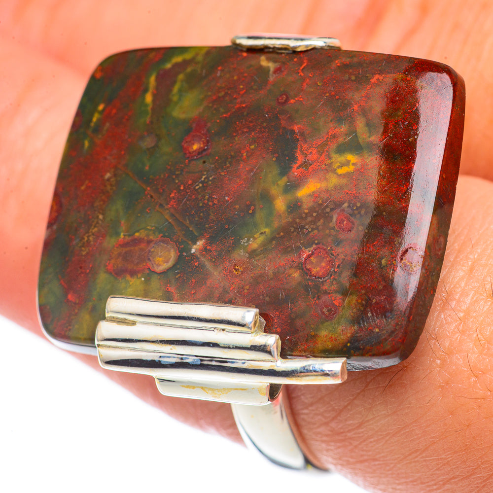 Bloodstone Rings handcrafted by Anasilvercos - RING70215