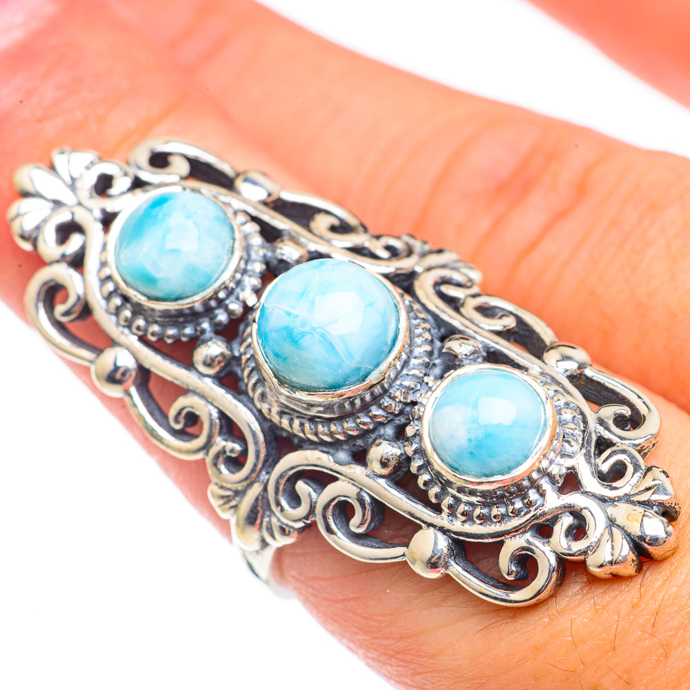 Larimar Rings handcrafted by Anasilvercos - RING70217