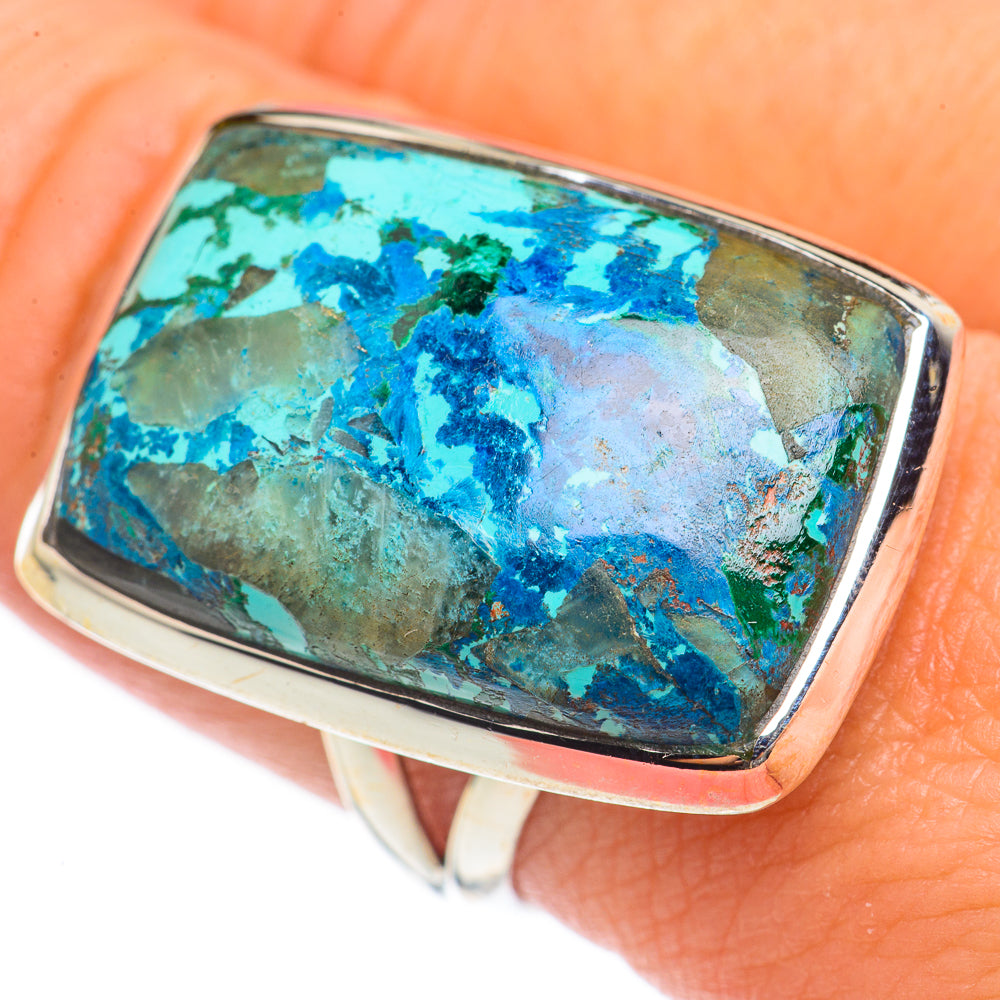 Chrysocolla Rings handcrafted by Anasilvercos - RING70221