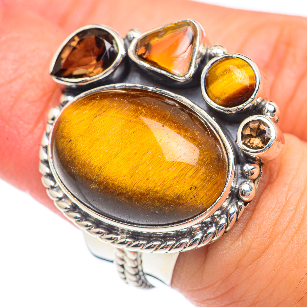 Tiger Eye Rings handcrafted by Anasilvercos - RING70236