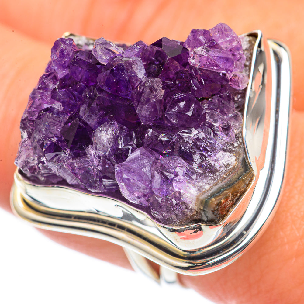 Amethyst Crystal Rings handcrafted by Anasilvercos - RING70245