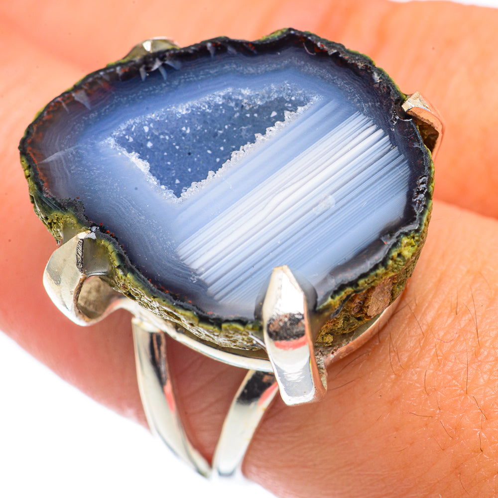 Coconut Geode Druzy Rings handcrafted by Anasilvercos - RING70247