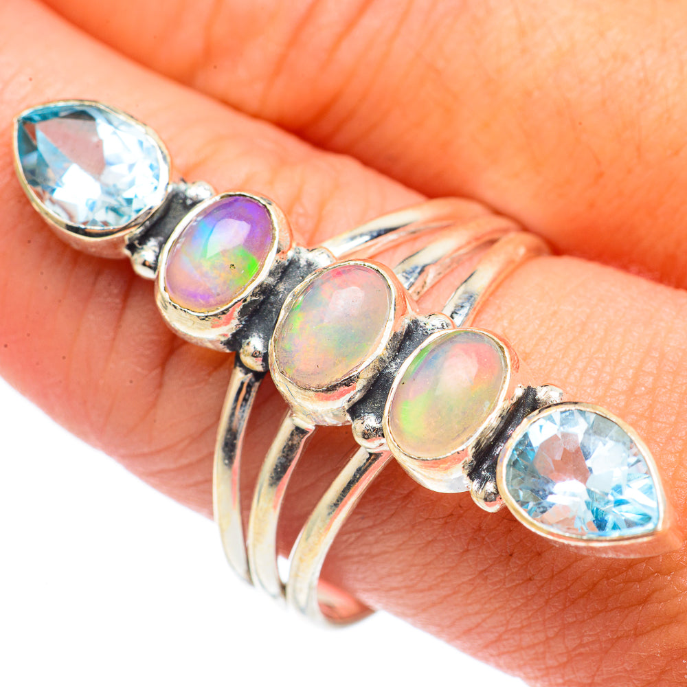 Ethiopian Opal Rings handcrafted by Anasilvercos - RING70253