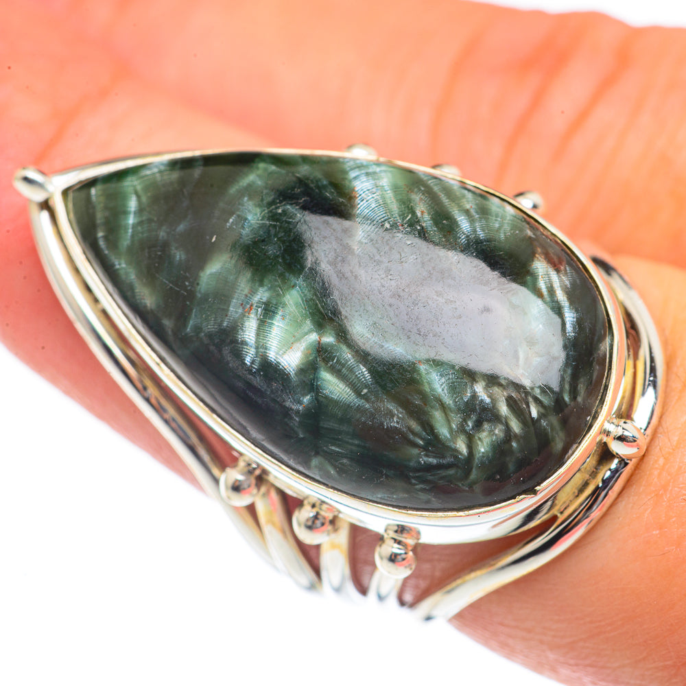Seraphinite Rings handcrafted by Anasilvercos - RING70264