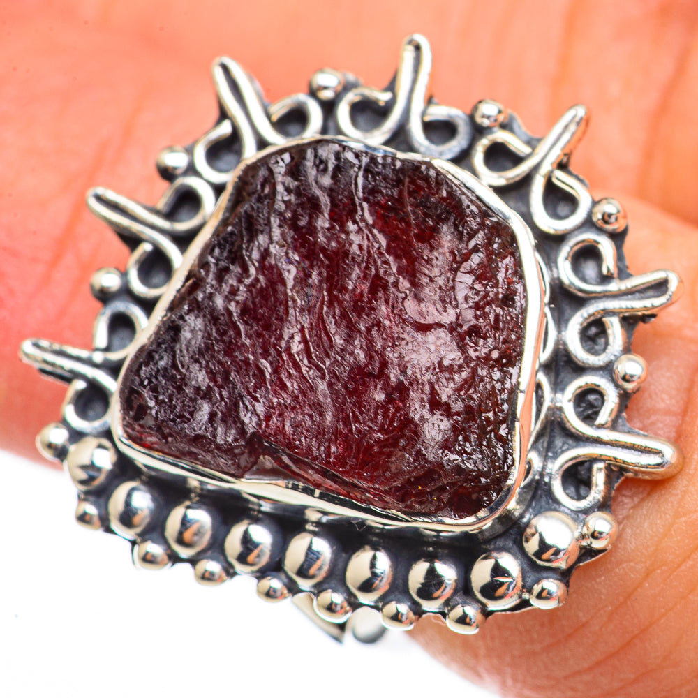 Garnet Rings handcrafted by Anasilvercos - RING70289