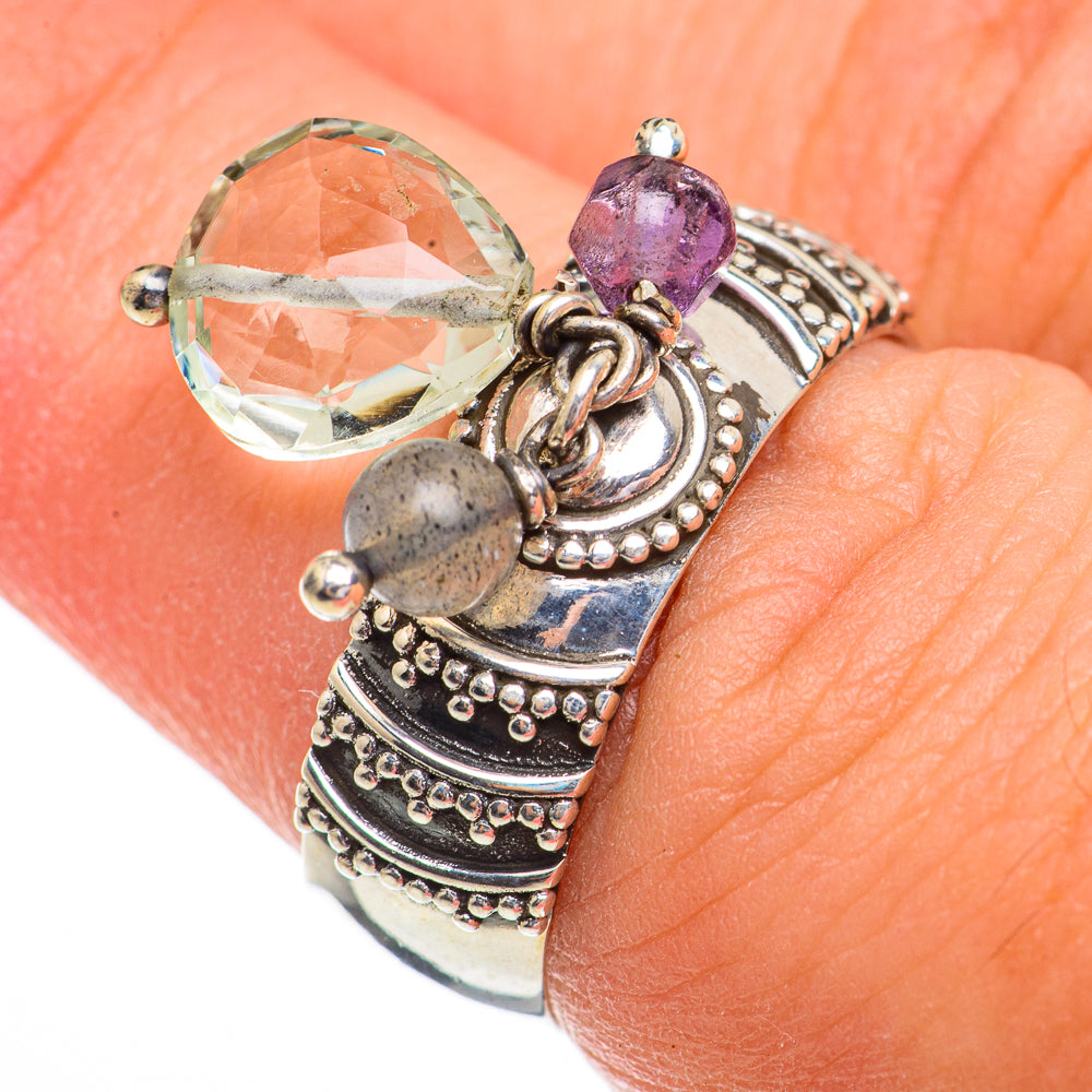 Green Amethyst Rings handcrafted by Anasilvercos - RING70300