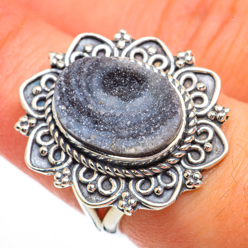 Desert Druzy Rings handcrafted by Anasilvercos - RING70302