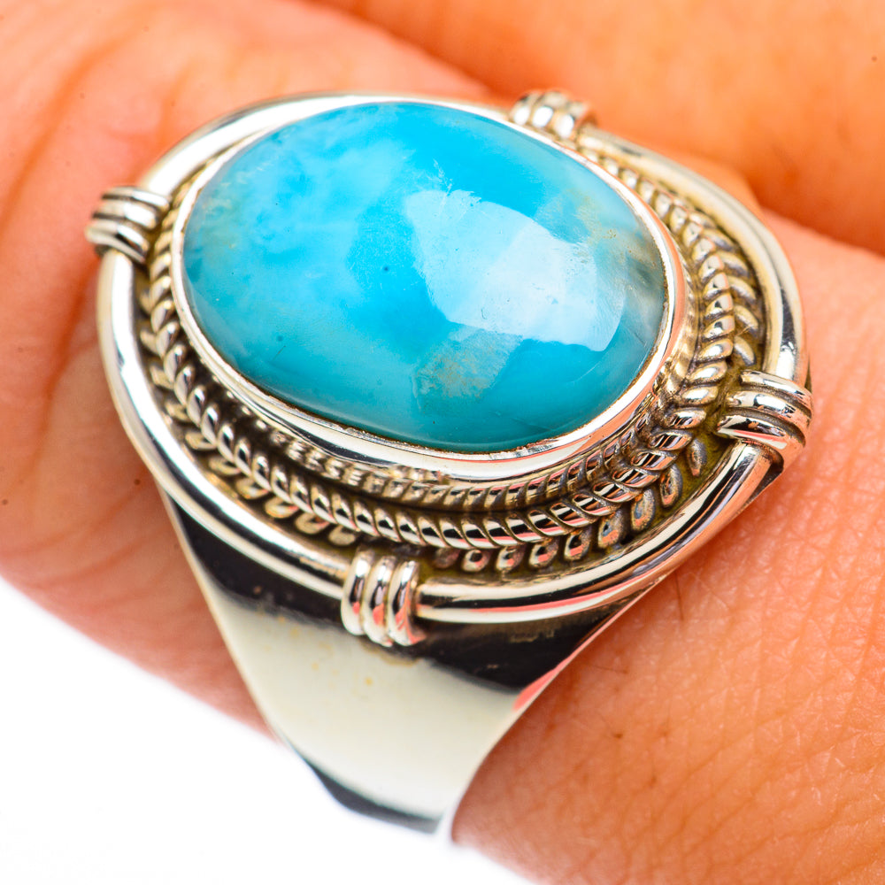 Larimar Rings handcrafted by Anasilvercos - RING70311