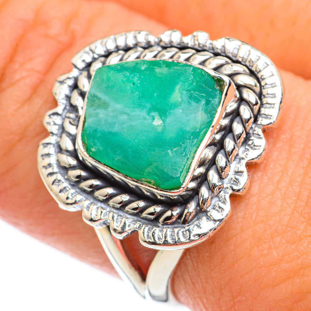 Chrysoprase Rings handcrafted by Anasilvercos - RING70315
