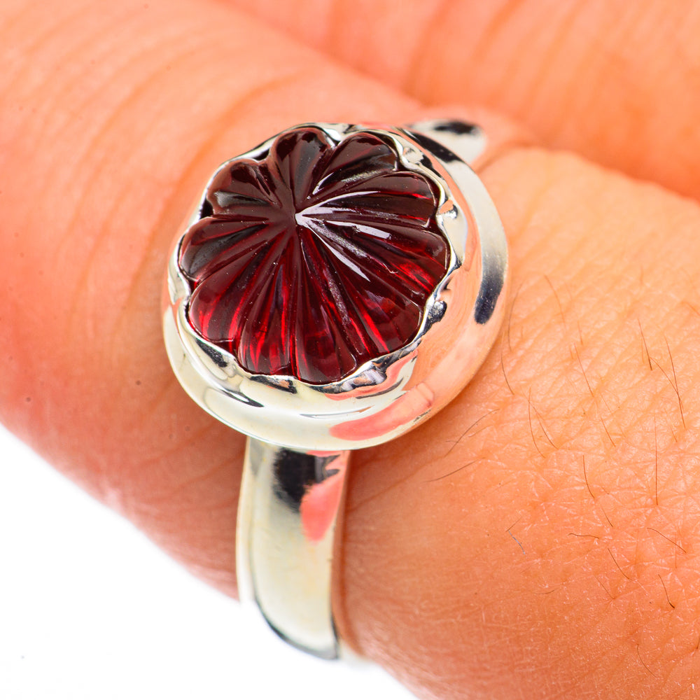 Garnet Rings handcrafted by Anasilvercos - RING70331