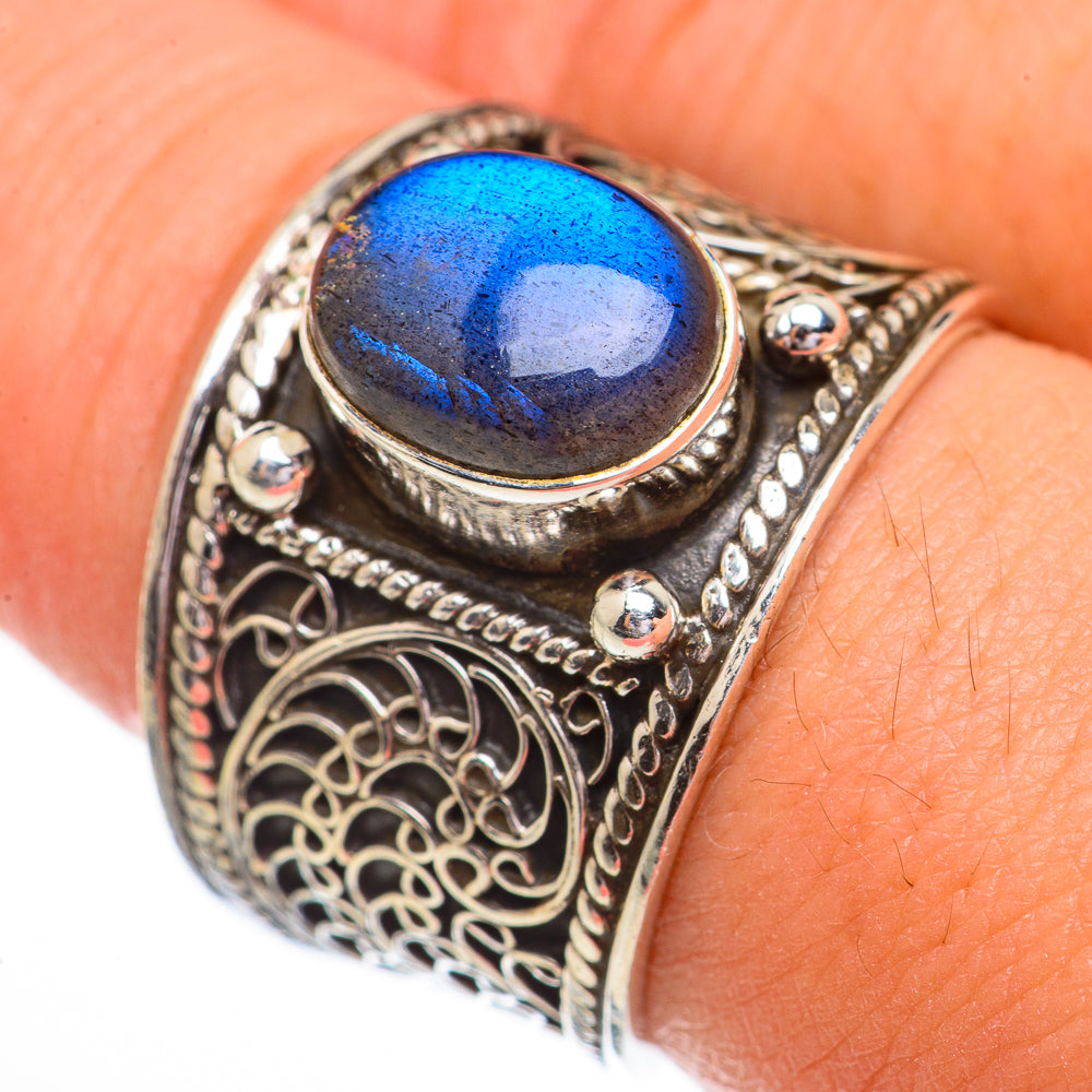 Labradorite Rings handcrafted by Anasilvercos - RING70347