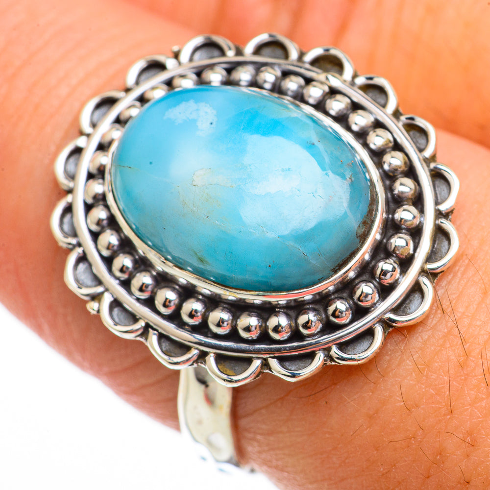 Larimar Rings handcrafted by Anasilvercos - RING70353