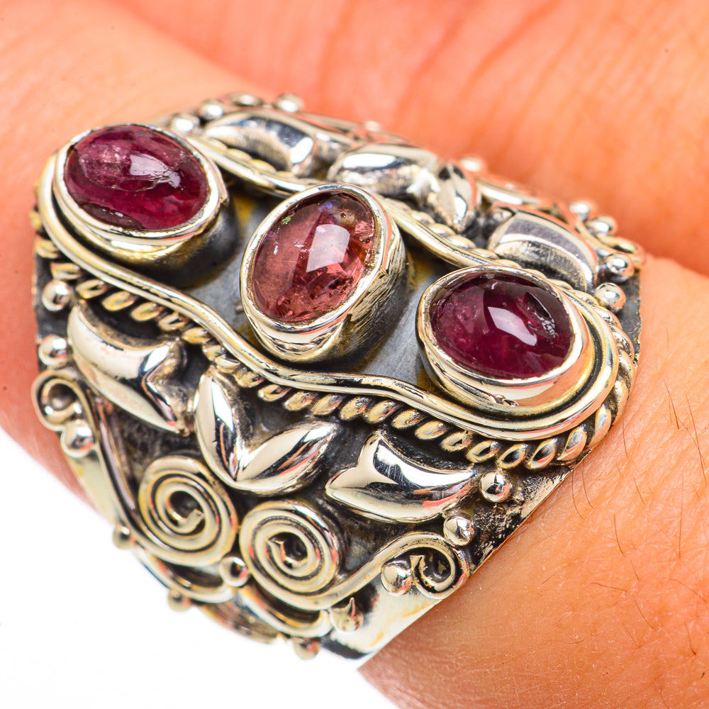 Pink Tourmaline Rings handcrafted by Anasilvercos - RING70366
