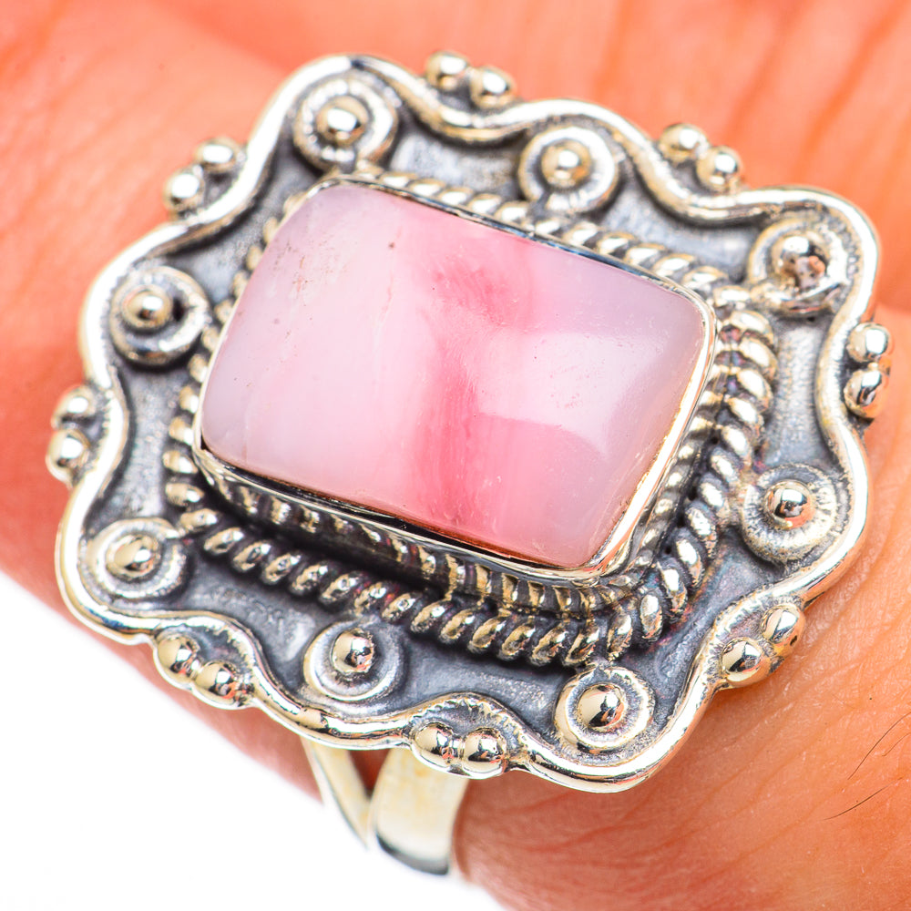 Pink Opal Rings handcrafted by Anasilvercos - RING70367