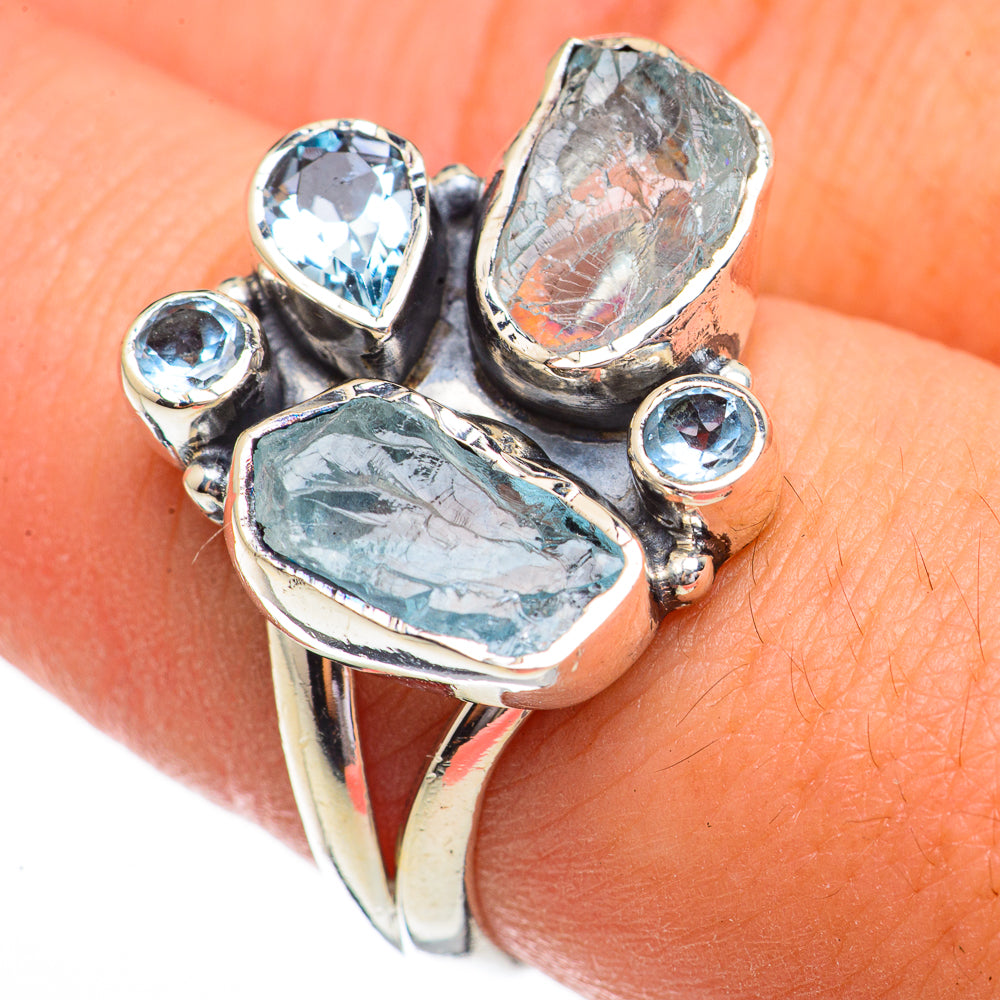 Aquamarine Rings handcrafted by Anasilvercos - RING70384