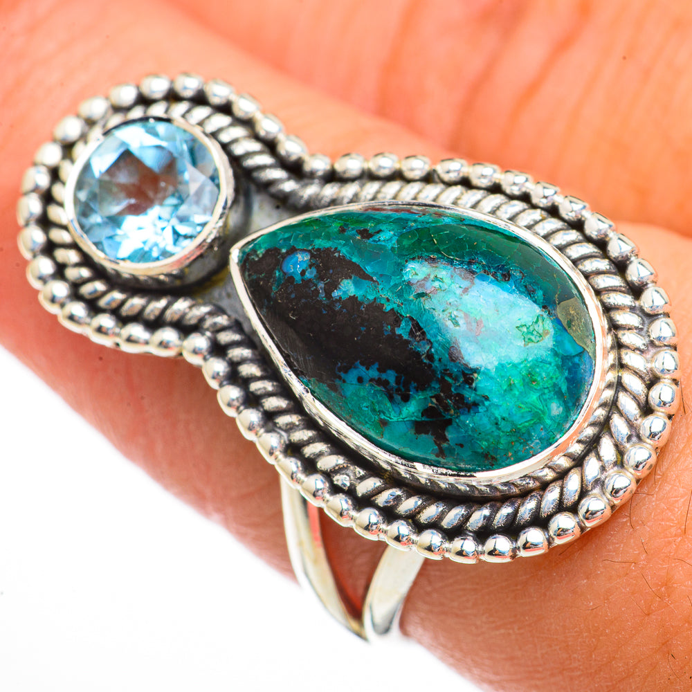 Chrysocolla Rings handcrafted by Anasilvercos - RING70390