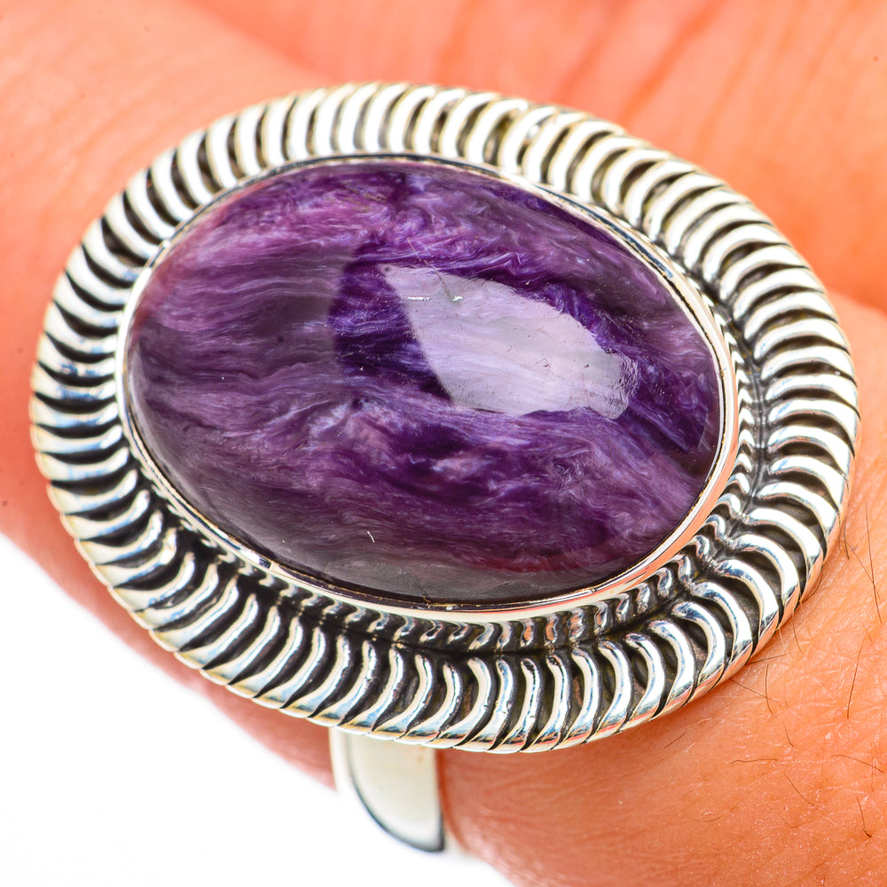 Charoite Rings handcrafted by Anasilvercos - RING70404