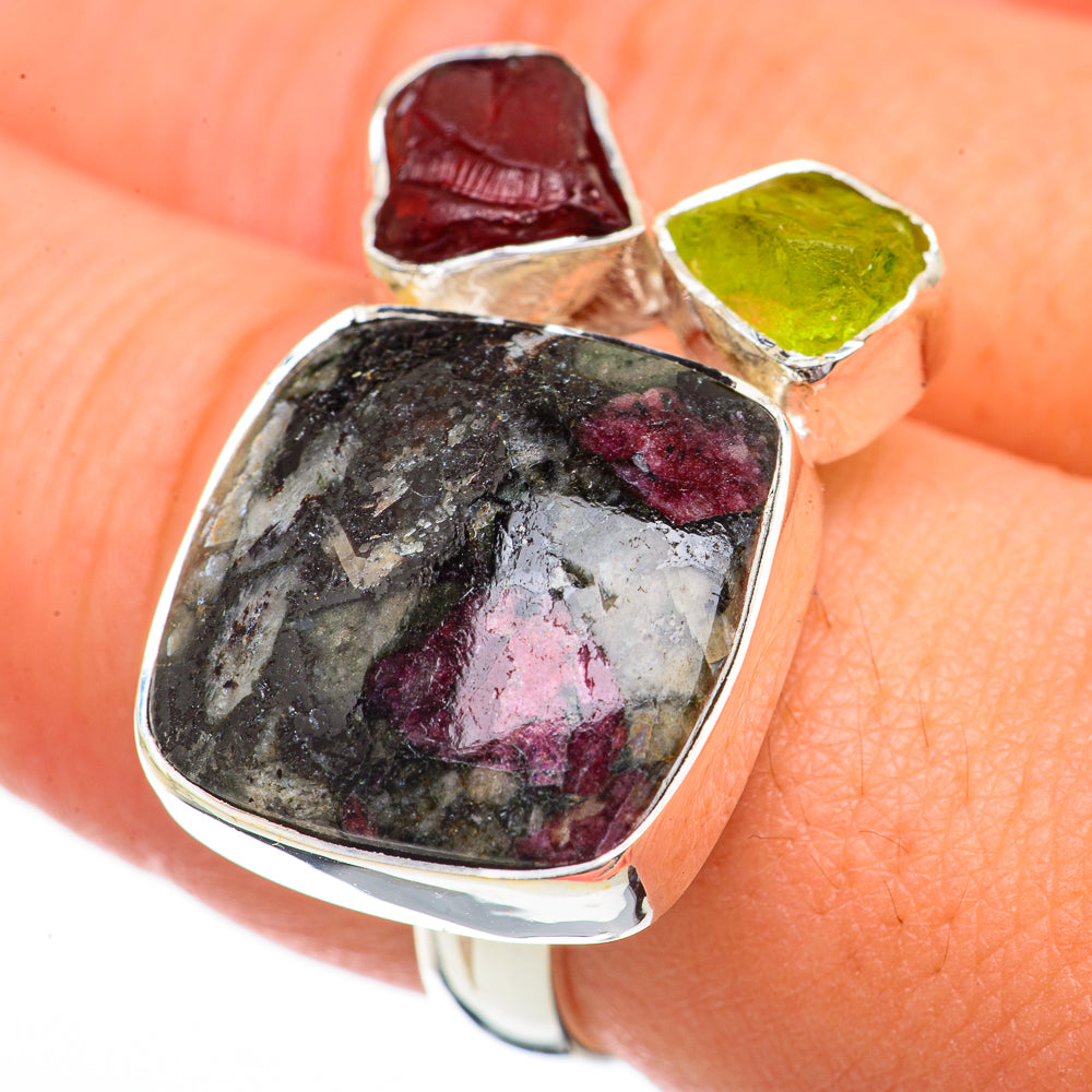 Russian Eudialyte Rings handcrafted by Anasilvercos - RING70411