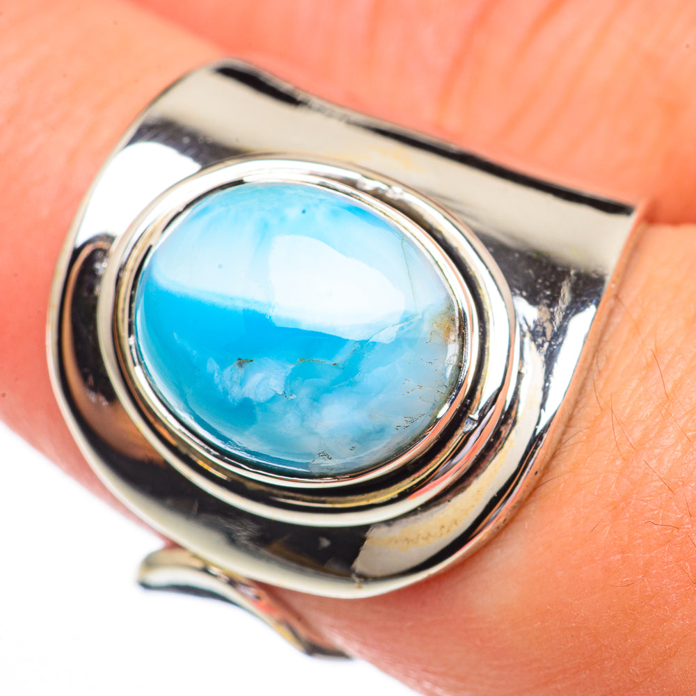 Larimar Rings handcrafted by Anasilvercos - RING70413
