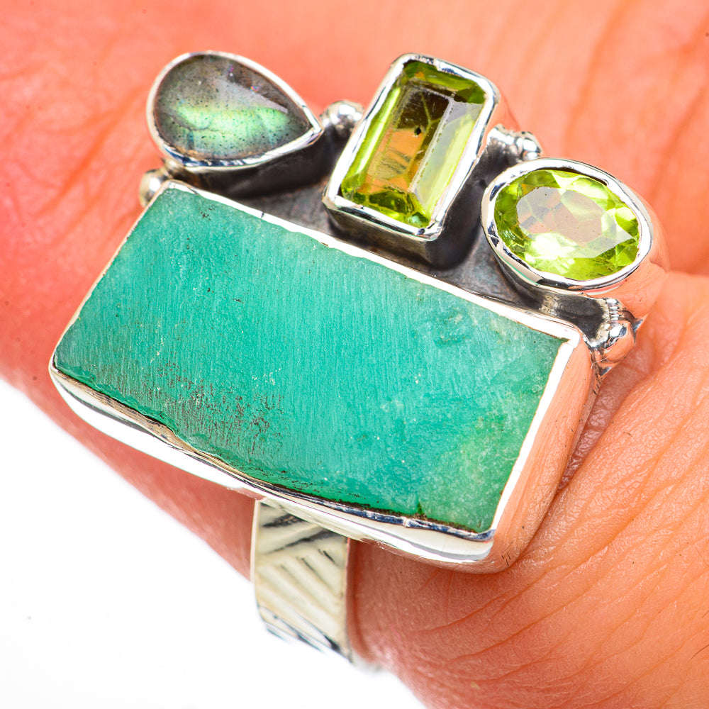 Chrysoprase Rings handcrafted by Anasilvercos - RING70421