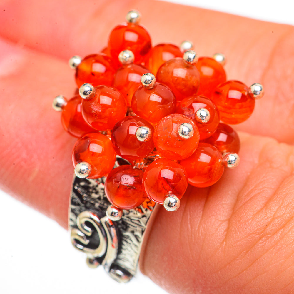 Carnelian Rings handcrafted by Anasilvercos - RING70431