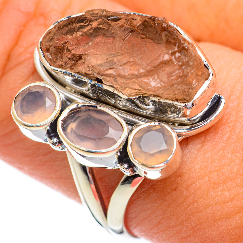 Rose Quartz Rings handcrafted by Anasilvercos - RING70432