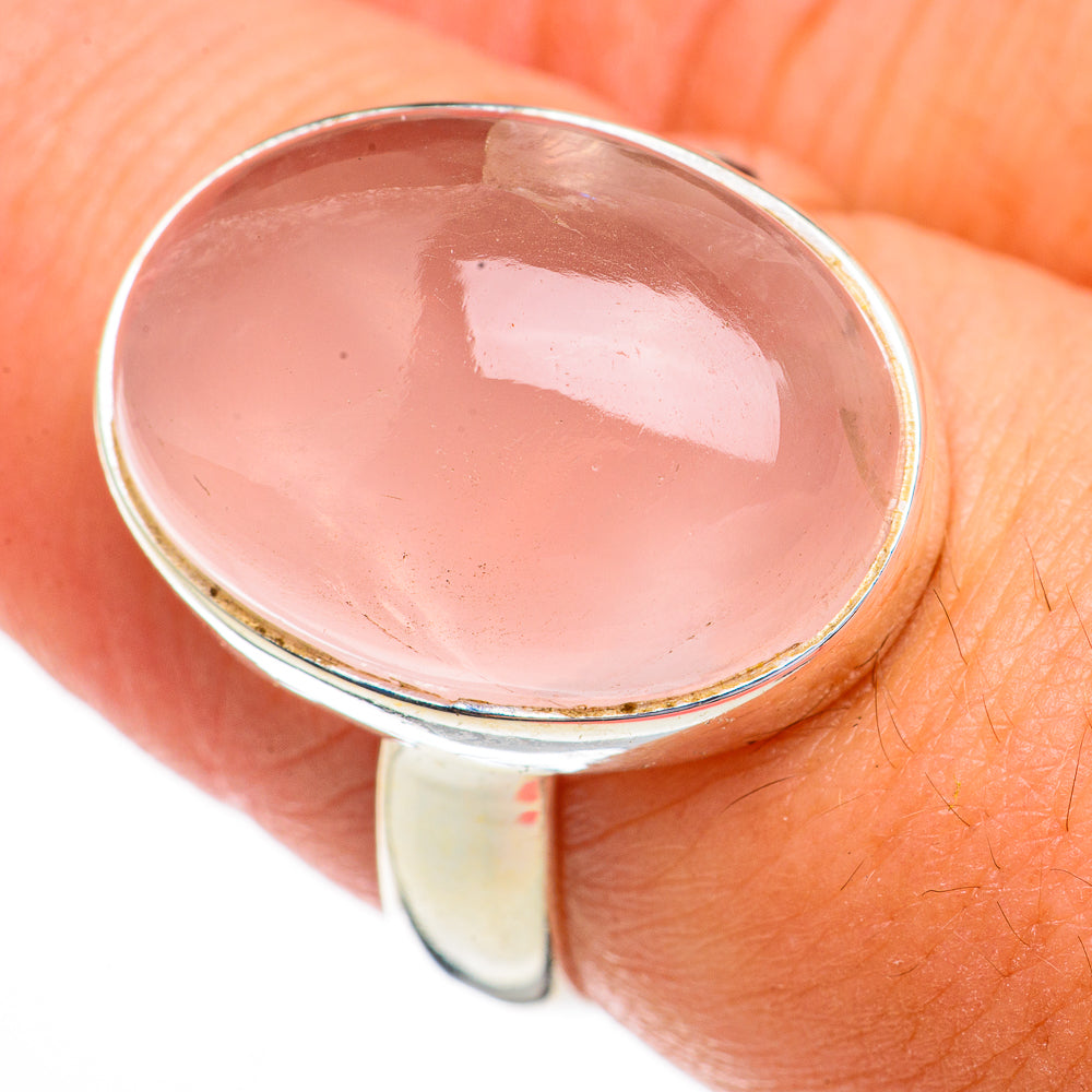 Rose Quartz Rings handcrafted by Anasilvercos - RING70435