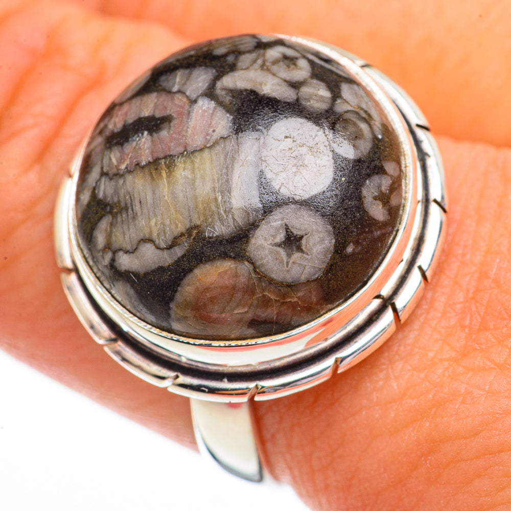 Crinoid Fossil Rings handcrafted by Anasilvercos - RING70440