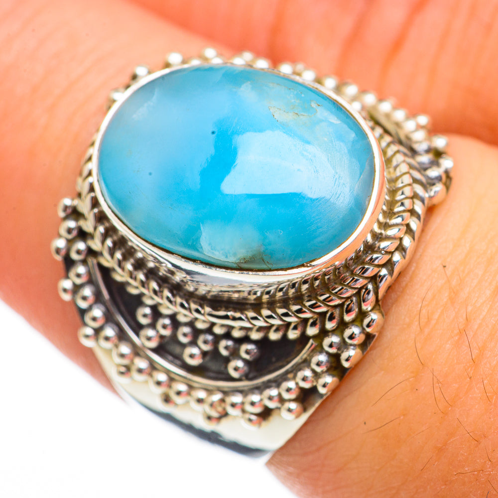 Larimar Rings handcrafted by Anasilvercos - RING70449