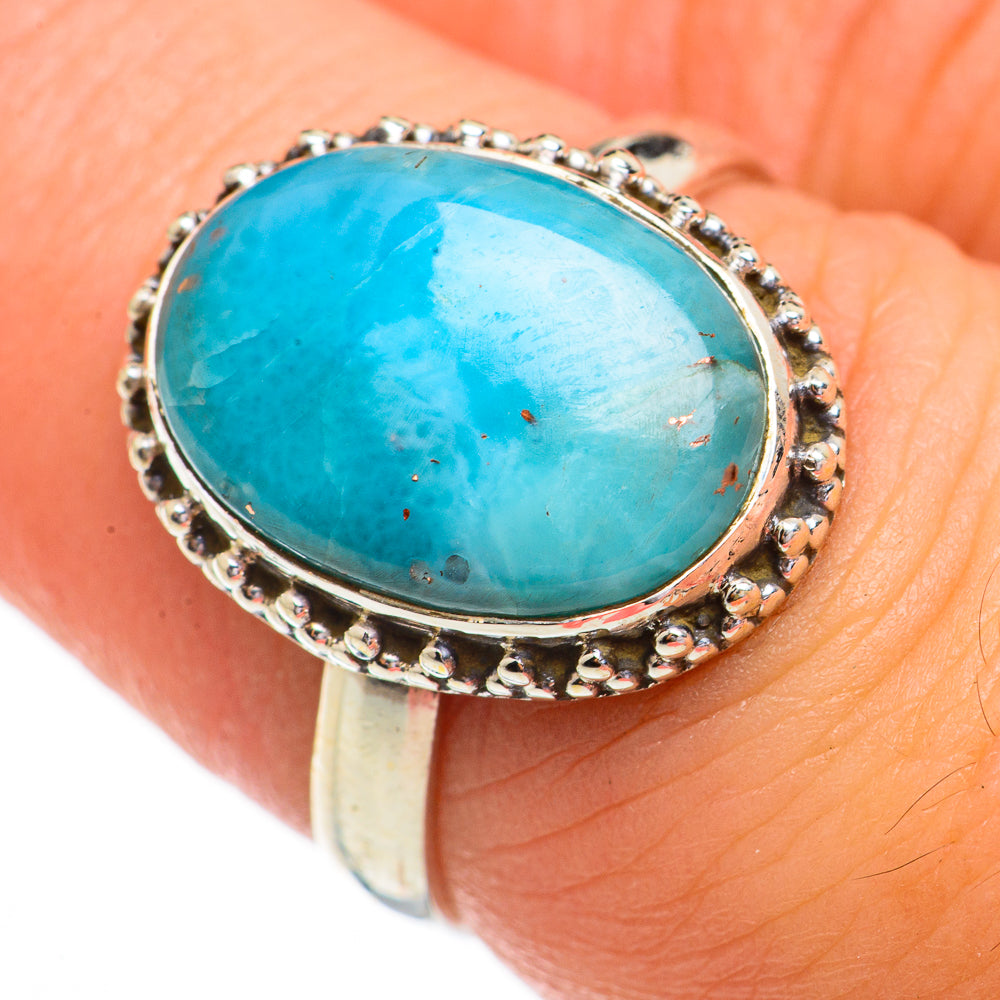 Larimar Rings handcrafted by Anasilvercos - RING70451