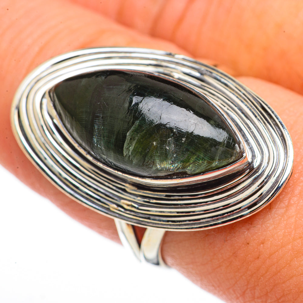 Seraphinite Rings handcrafted by Anasilvercos - RING70455