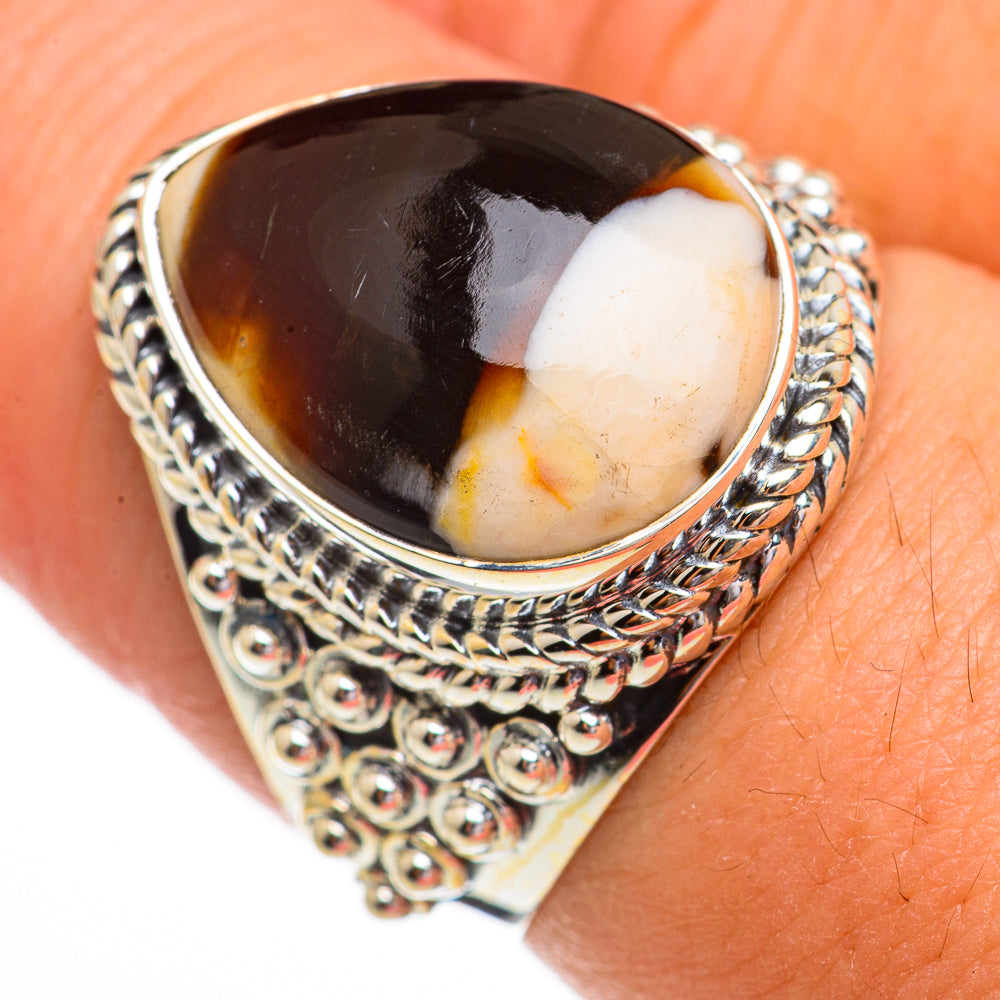 Peanut Wood Jasper Rings handcrafted by Anasilvercos - RING70490