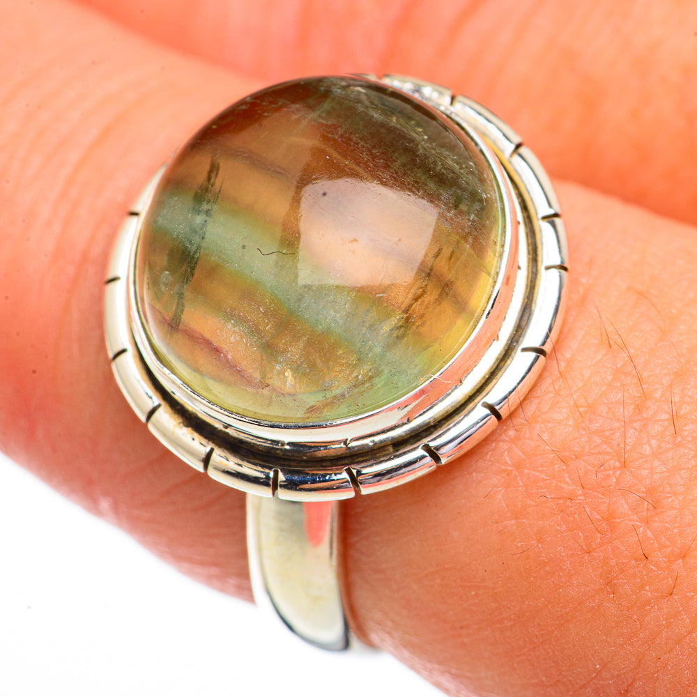 Green Fluorite Rings handcrafted by Anasilvercos - RING70512