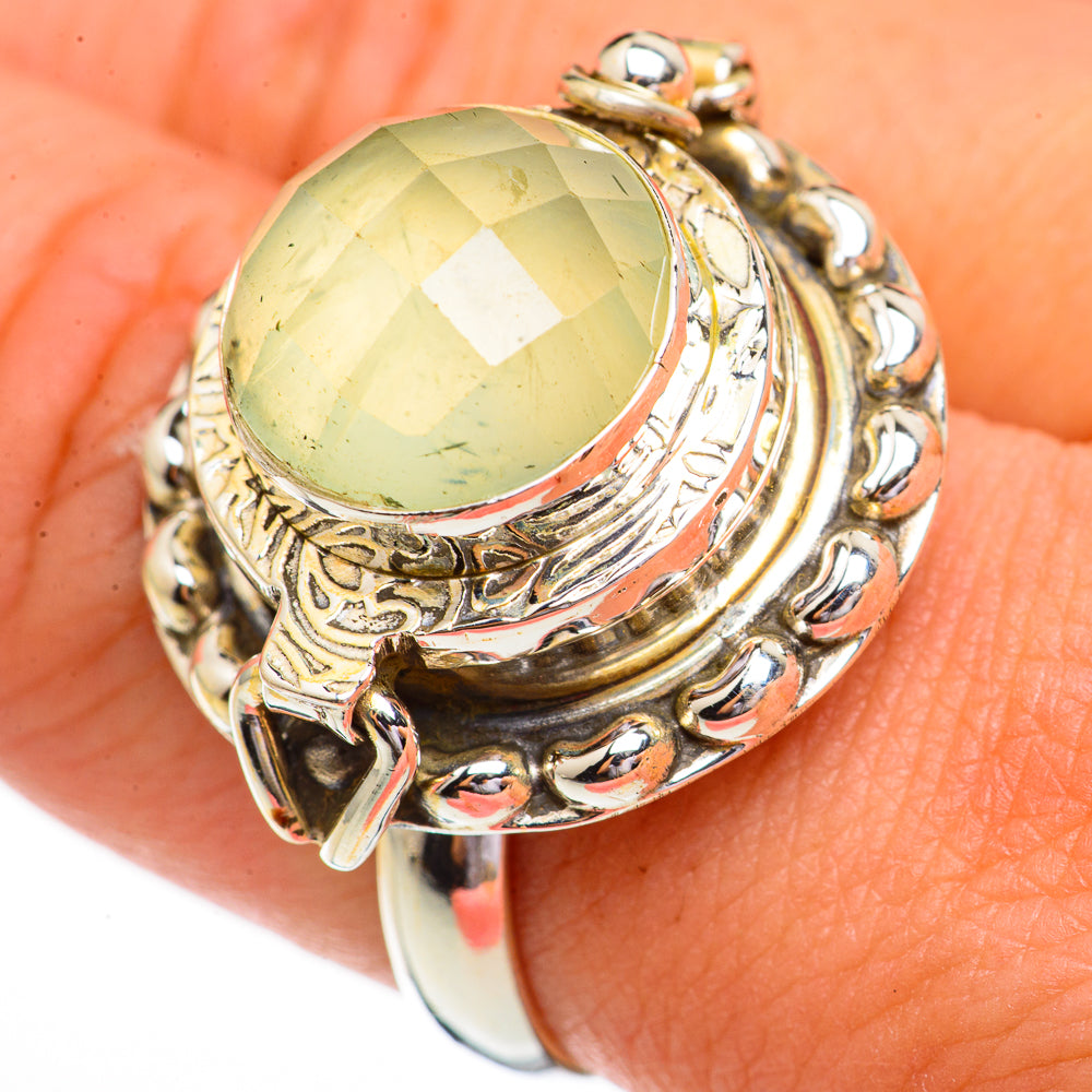 Prehnite Rings handcrafted by Anasilvercos - RING70523
