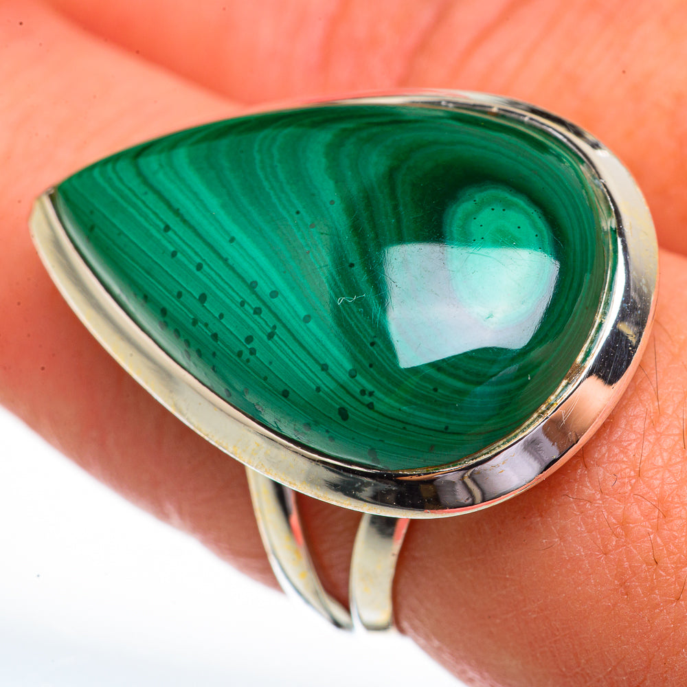 Malachite Rings handcrafted by Anasilvercos - RING70524