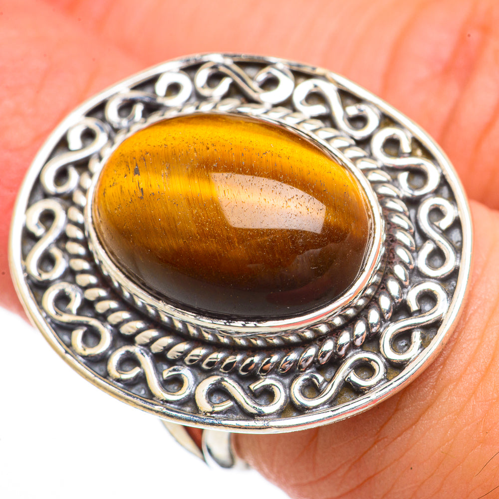 Tiger Eye Rings handcrafted by Anasilvercos - RING70527