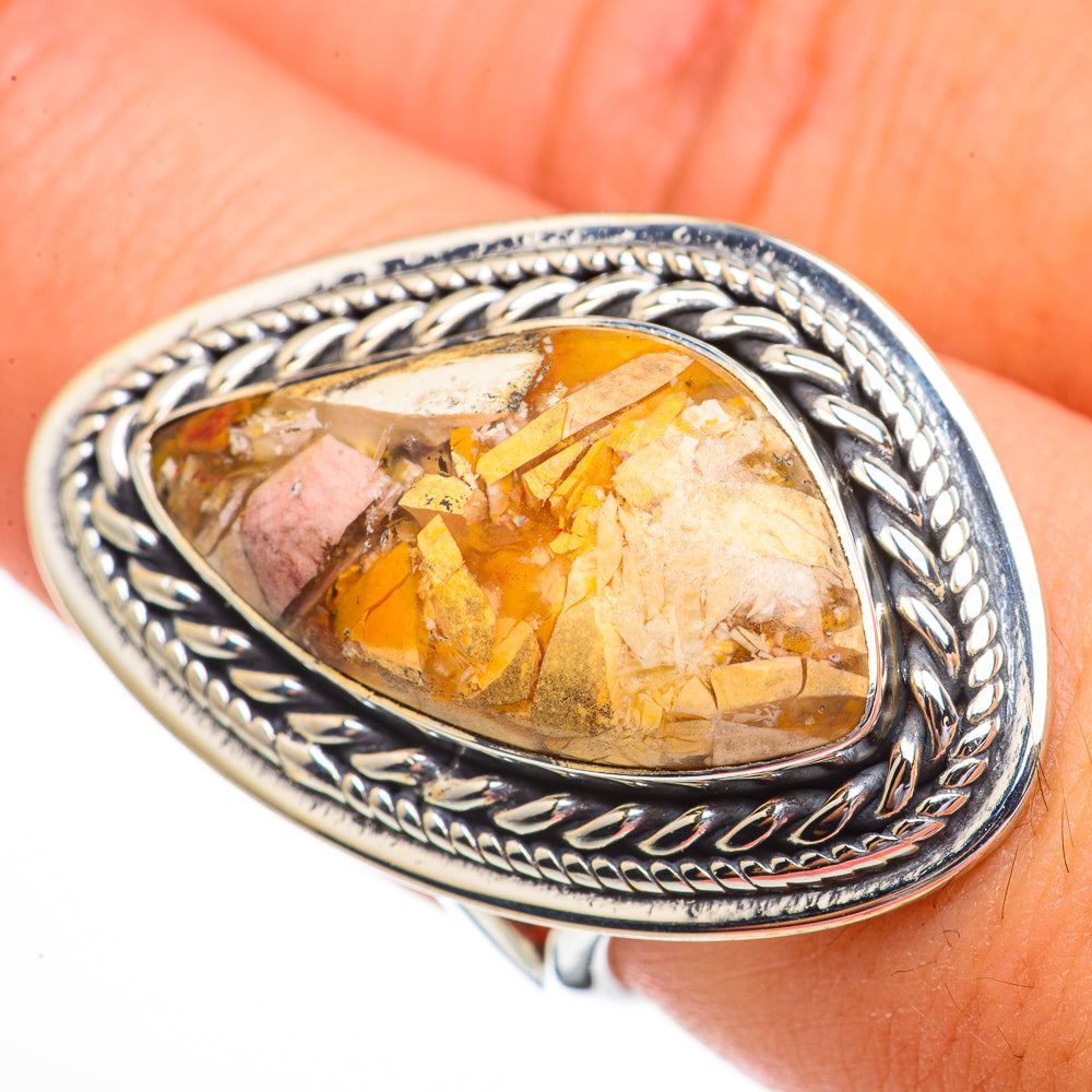 Plume Agate Rings handcrafted by Anasilvercos - RING70530
