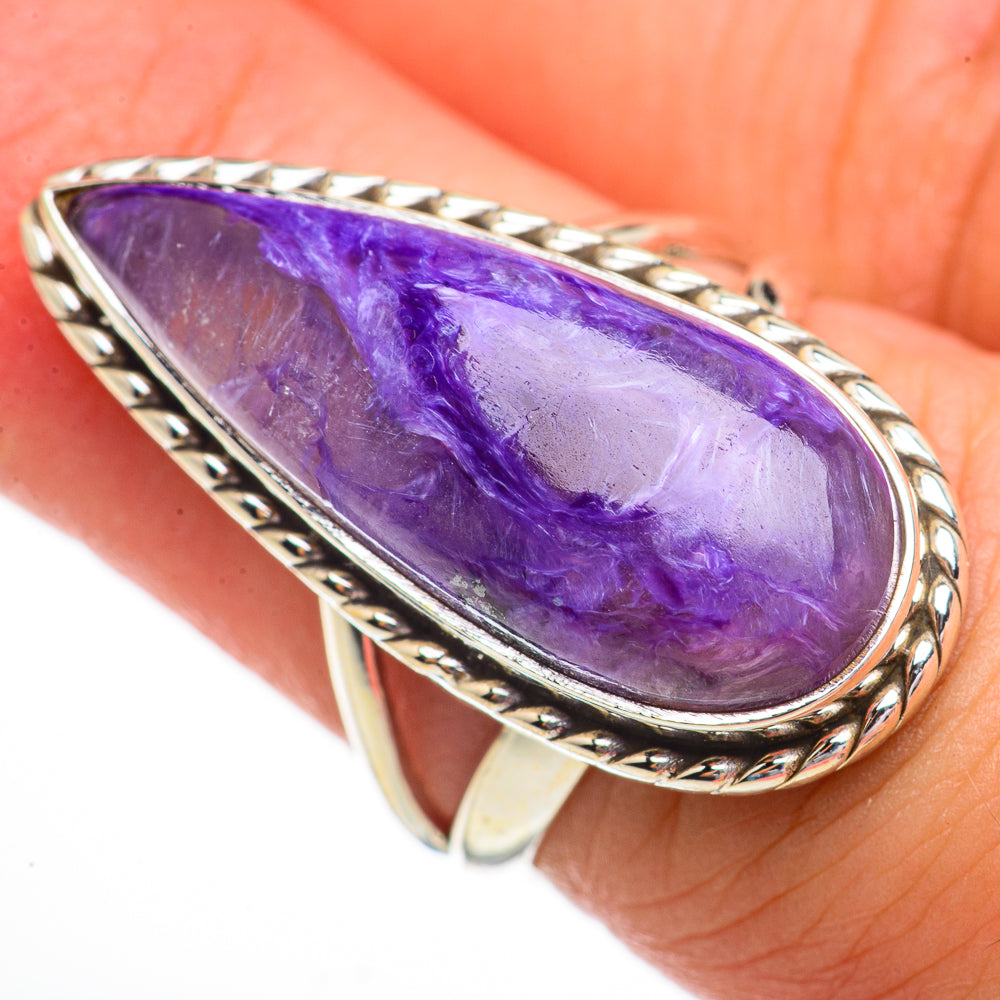 Charoite Rings handcrafted by Anasilvercos - RING70540