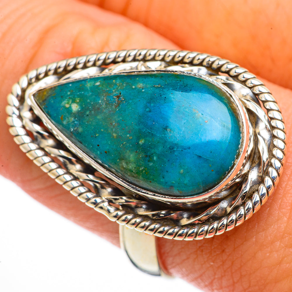 Chrysocolla Rings handcrafted by Anasilvercos - RING70568