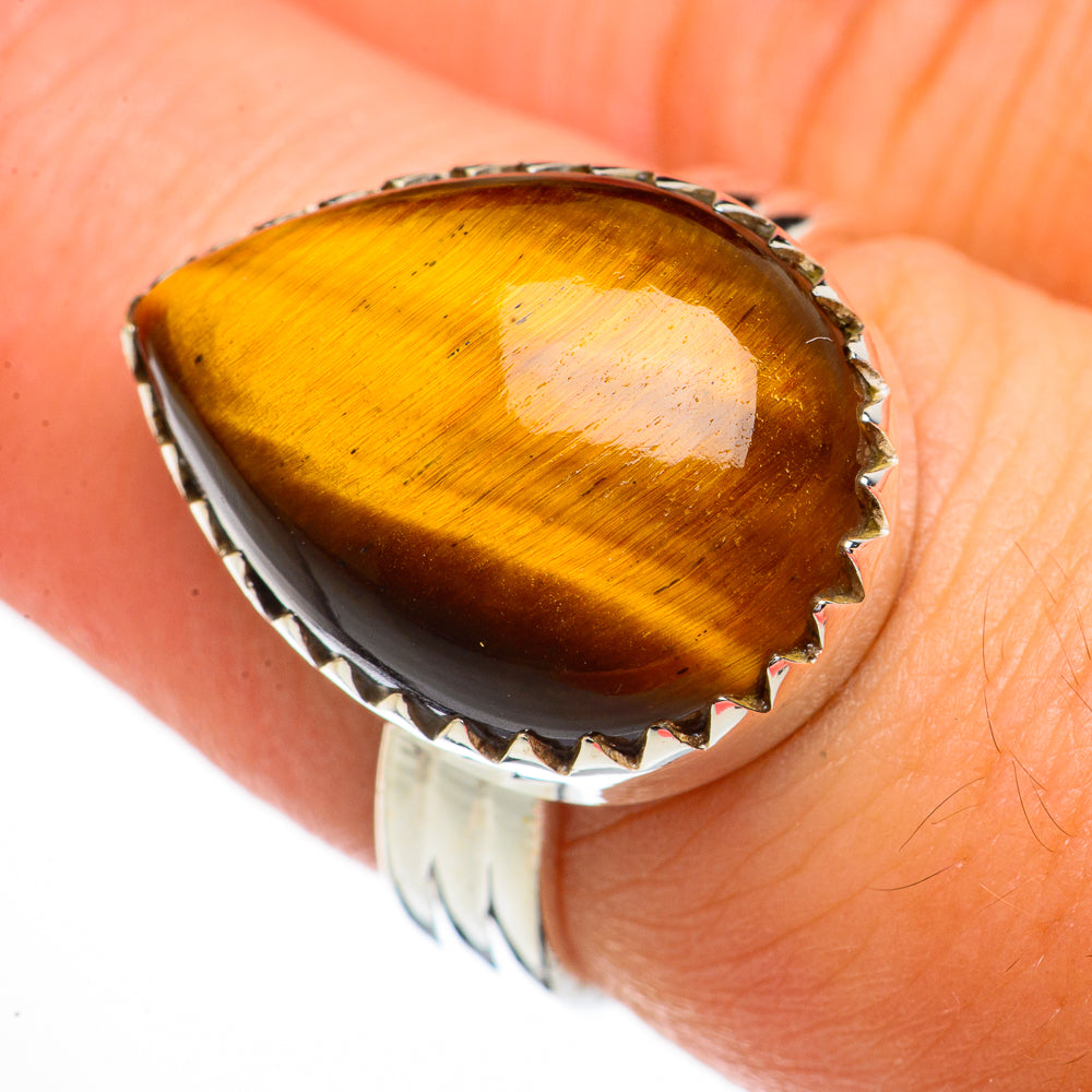 Tiger Eye Rings handcrafted by Anasilvercos - RING70577