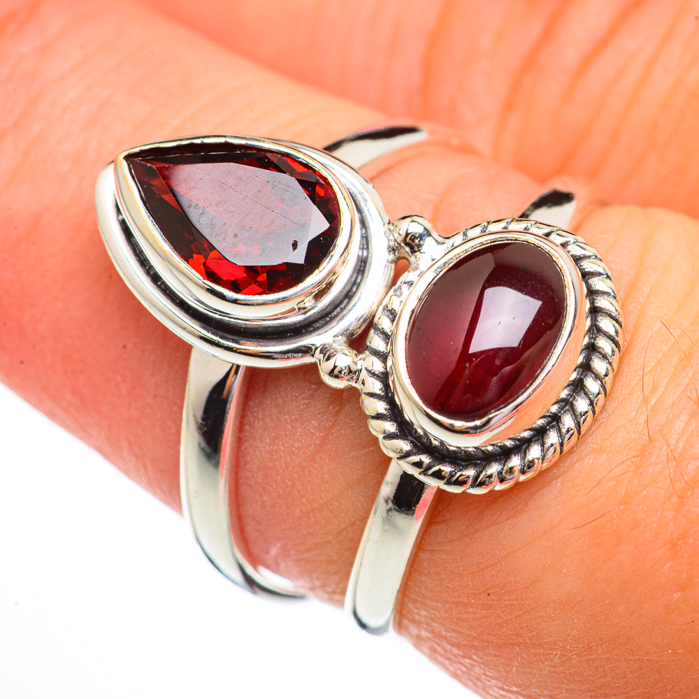 Garnet Rings handcrafted by Anasilvercos - RING70590